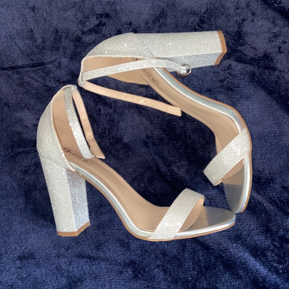Silver Sparkle Heels